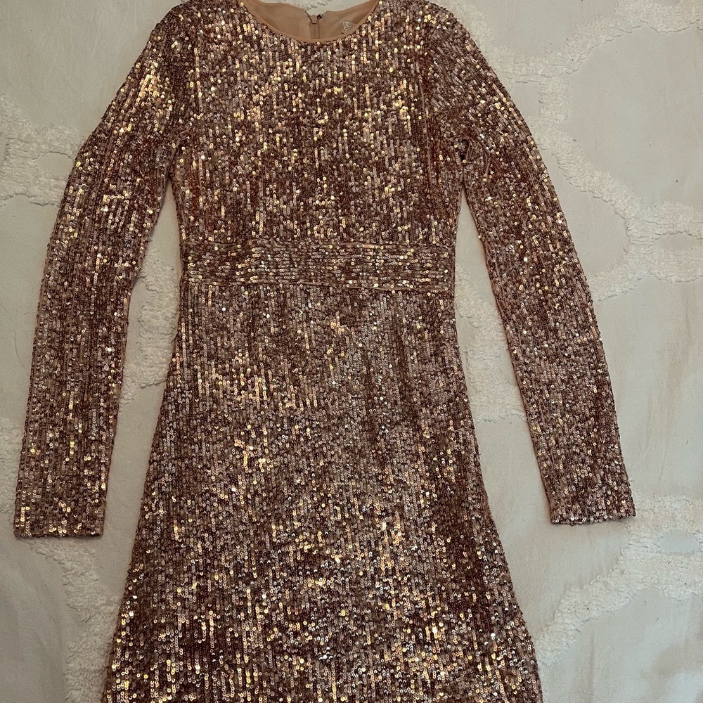 Rose Gold Mini Dress/ Size: SMALL